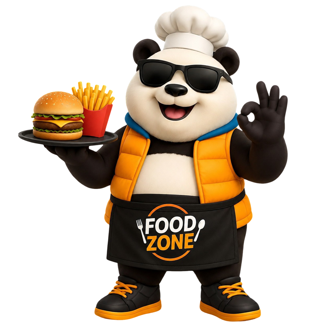 Neon Panda Mascot